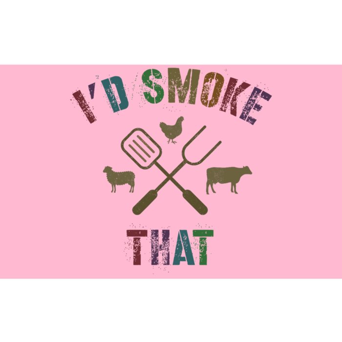 Funny Grilling ID Smoke That Grill Daddy Pit Meat Squad Bumper Sticker