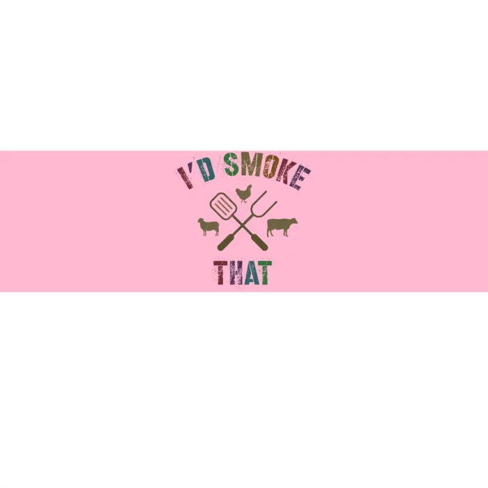 Funny Grilling ID Smoke That Grill Daddy Pit Meat Squad Bumper Sticker