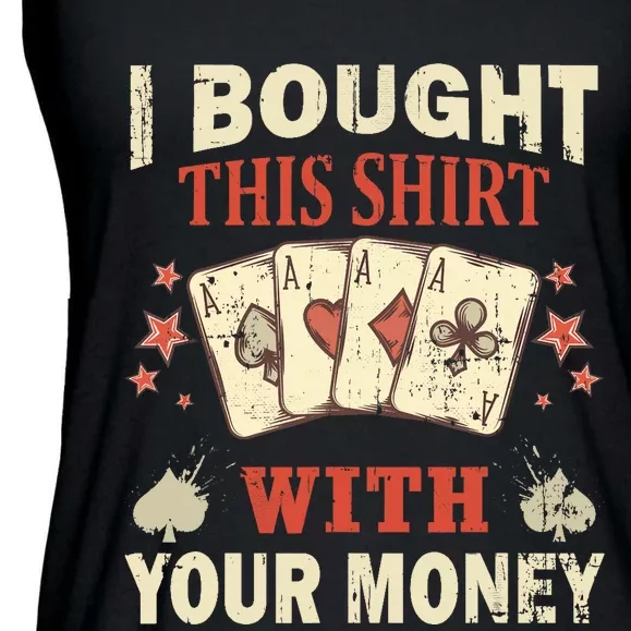 Funny Gambling I Poker Card Player Gaming Icon Ladies Essential Flowy Tank