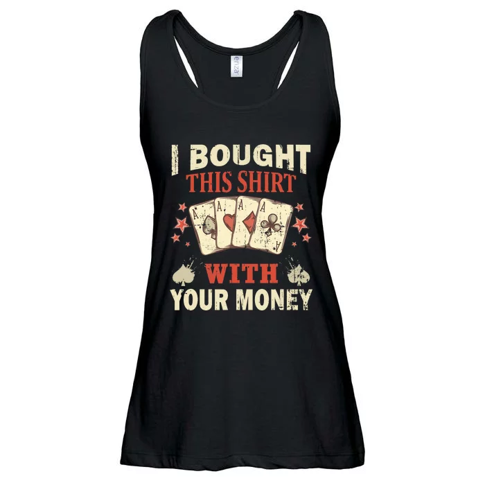 Funny Gambling I Poker Card Player Gaming Icon Ladies Essential Flowy Tank