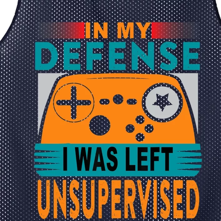 Funny Gamer I Was Left Unsupervised Mesh Reversible Basketball Jersey Tank