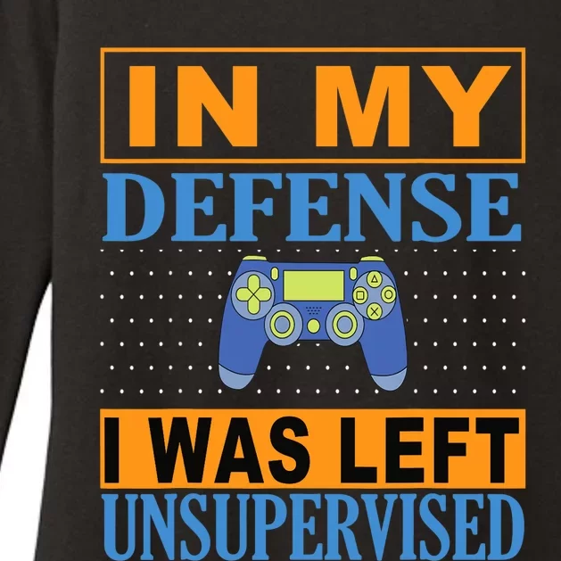 Funny Gamer I Was Left Unsupervised Womens CVC Long Sleeve Shirt