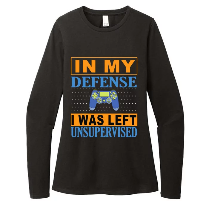 Funny Gamer I Was Left Unsupervised Womens CVC Long Sleeve Shirt