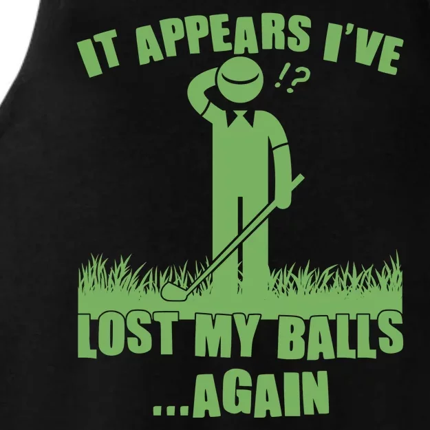 Funny Golf It Appears Ive Lost My Balls Again Ladies Tri-Blend Wicking Tank