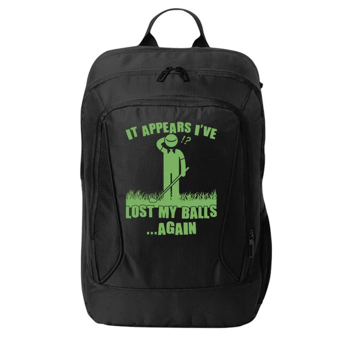 Funny Golf It Appears Ive Lost My Balls Again City Backpack