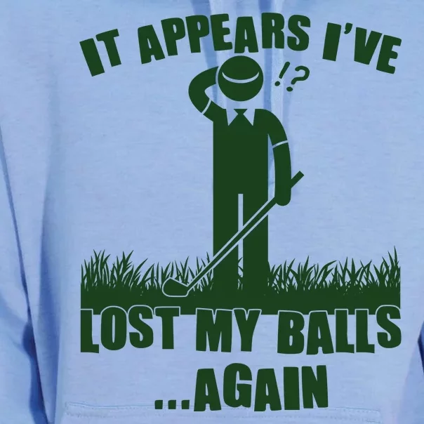 Funny Golf It Appears Ive Lost My Balls Again Unisex Surf Hoodie