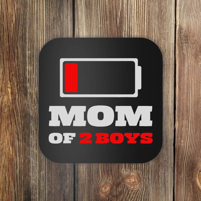 Funny Gift Ideas For Mother's Day Mom Of 2 Boys Coaster