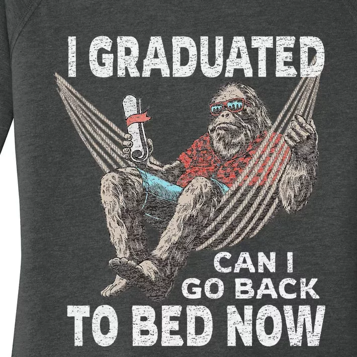 Funny Graduation I Graduated Can I Go Back To Bed Now Women's Perfect Tri Tunic Long Sleeve Shirt