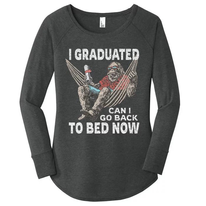 Funny Graduation I Graduated Can I Go Back To Bed Now Women's Perfect Tri Tunic Long Sleeve Shirt