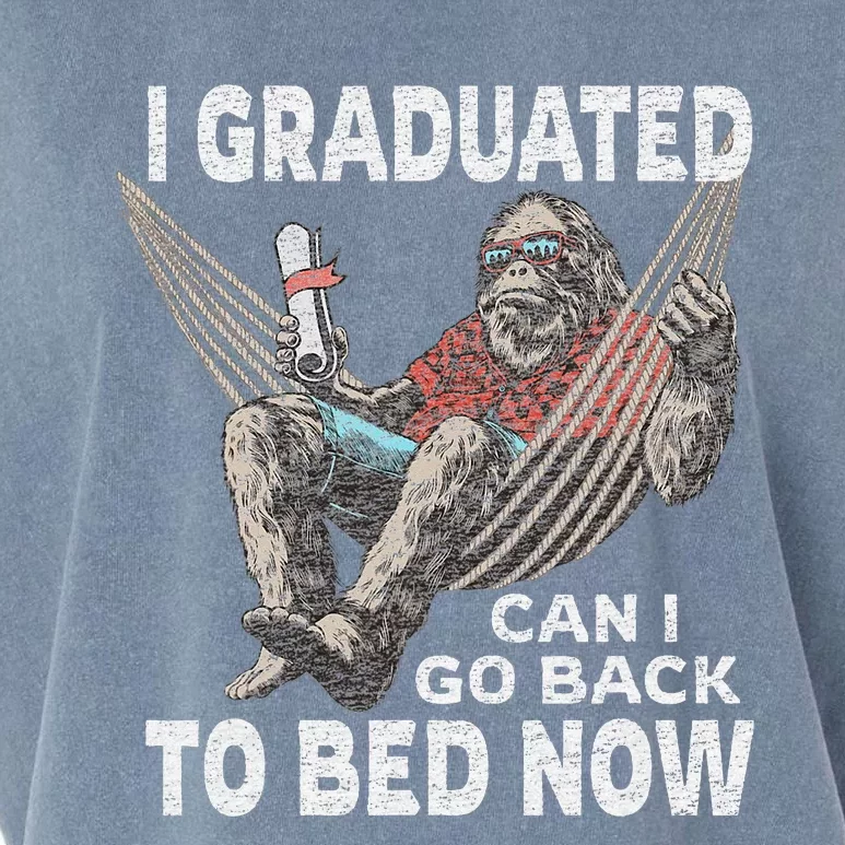 Funny Graduation I Graduated Can I Go Back To Bed Now Garment-Dyed Women's Muscle Tee