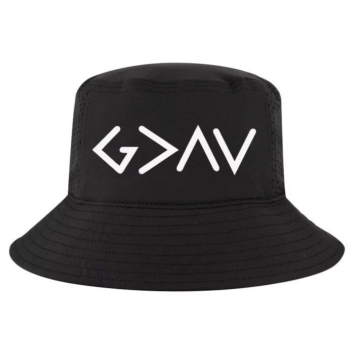 funny God Is Greater Than The Highs And Lows Cool Comfort Performance Bucket Hat