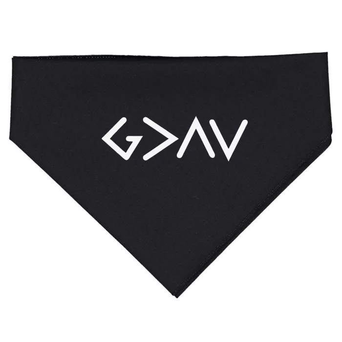 funny God Is Greater Than The Highs And Lows USA-Made Doggie Bandana