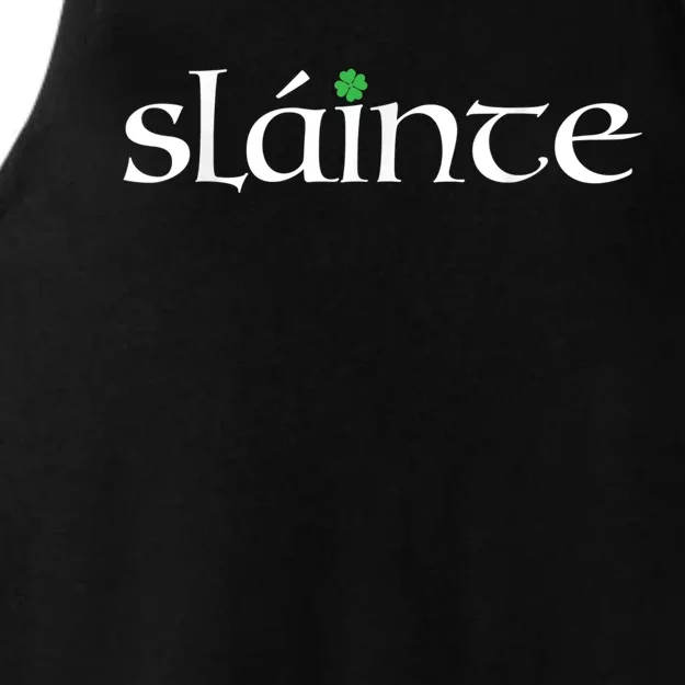 Funny Gift Irish Gaelic Slainte Gift Ladies Tri-Blend Wicking Tank