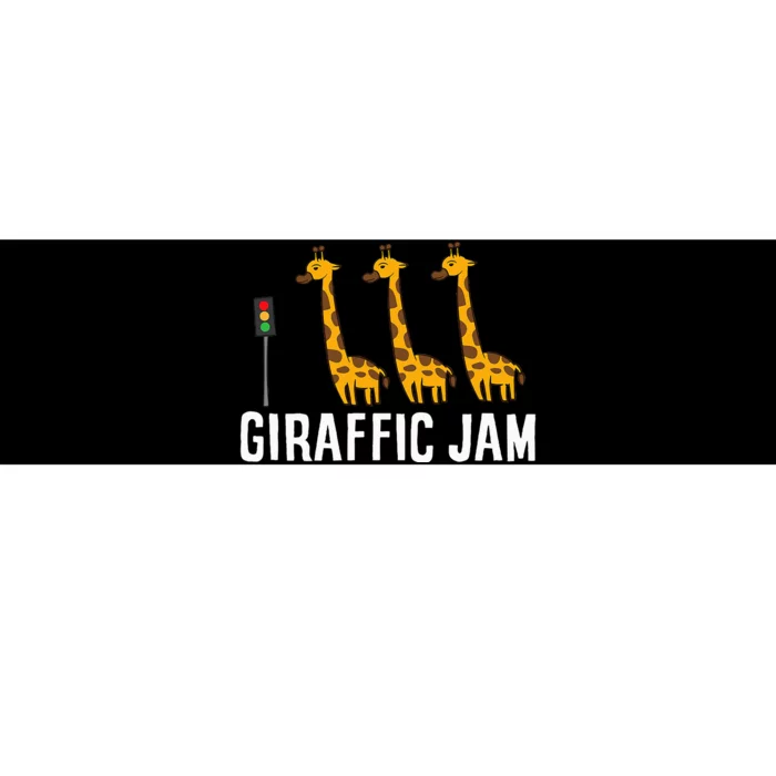 Funny Giraffic Jam Cute Giraffe Giraffe Pun Cute Giraffe Bumper Sticker