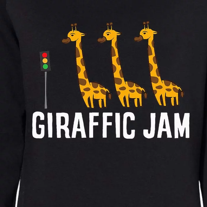 Funny Giraffic Jam Cute Giraffe Giraffe Pun Cute Giraffe Womens California Wash Sweatshirt