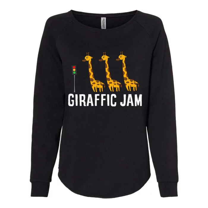 Funny Giraffic Jam Cute Giraffe Giraffe Pun Cute Giraffe Womens California Wash Sweatshirt