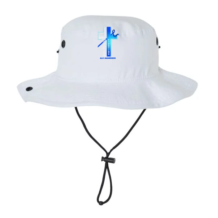 Faith God Jesus Christ ALS Warrior ALS Fighter ALS Awareness Legacy Cool Fit Booney Bucket Hat