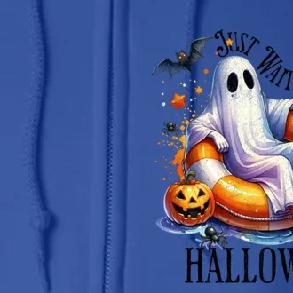 Funny Ghost Just Waiting For Halloween Gift Full Zip Hoodie