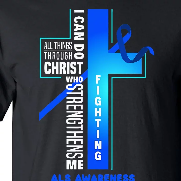 Faith God Jesus Christ Als Warrior Als Fighter Als Awareness Tall T-Shirt