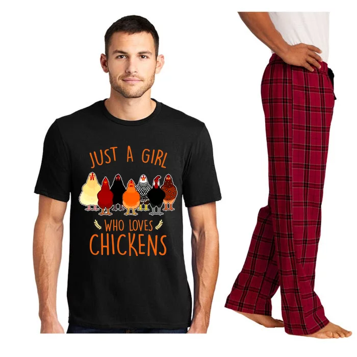 Funny Gift Just A Girl Who Loves Chickens Pajama Set