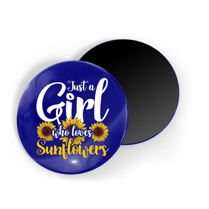 Florist Gift Just A Who Loves Sunflowers Gift Magnet