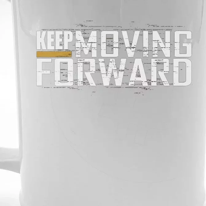 Fitness Gym Keep Moving Forward (Art In Front And Back) Front & Back Beer Stein