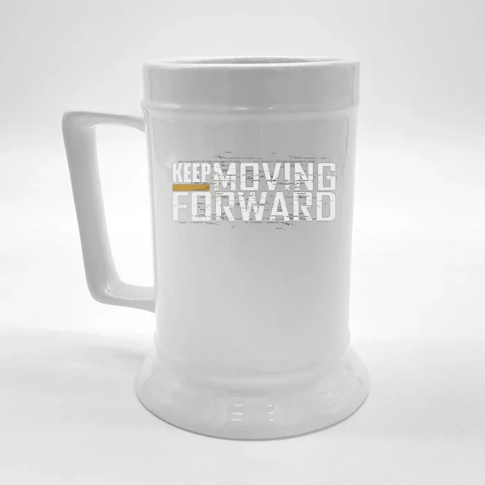 Fitness Gym Keep Moving Forward (Art In Front And Back) Front & Back Beer Stein