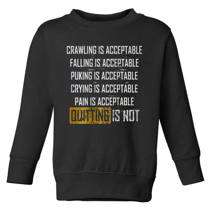 Fitness Gym Keep Moving Forward Toddler Sweatshirt