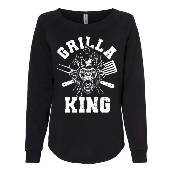 Funny Grilla King Gorilla King Of The Grill Womens California Wash Sweatshirt