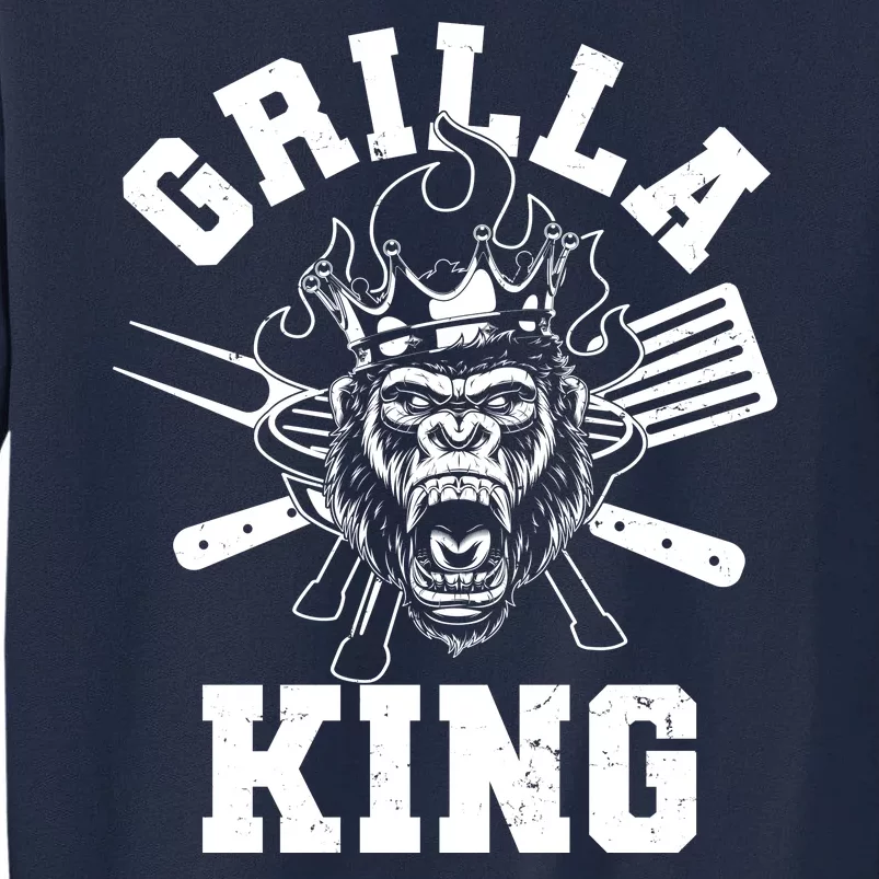 Funny Grilla King Gorilla King Of The Grill Tall Sweatshirt