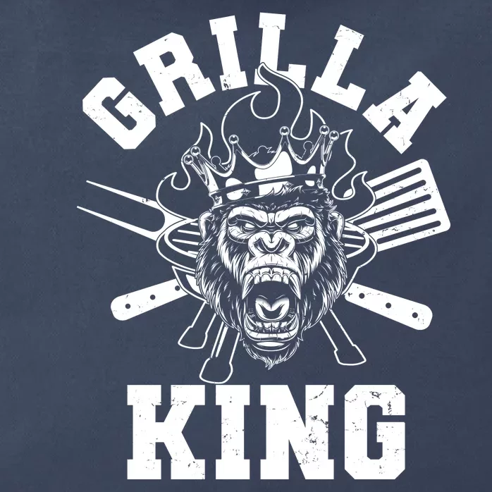 Funny Grilla King Gorilla King Of The Grill Zip Tote Bag