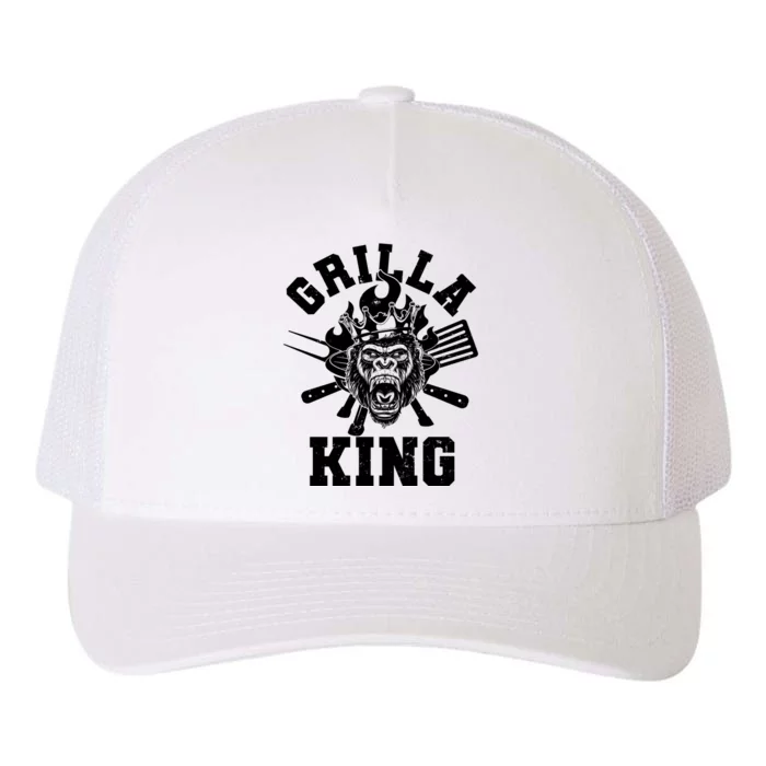 Funny Grilla King Gorilla King Of The Grill Yupoong Adult 5-Panel Trucker Hat