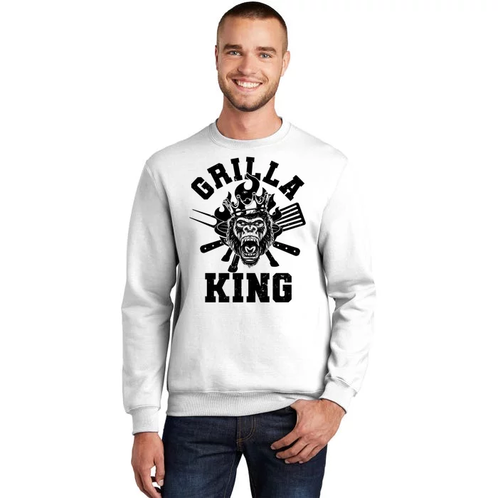 Funny Grilla King Gorilla King Of The Grill Sweatshirt