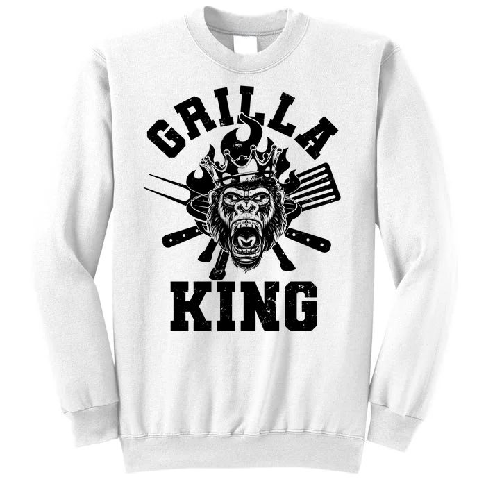 Funny Grilla King Gorilla King Of The Grill Sweatshirt