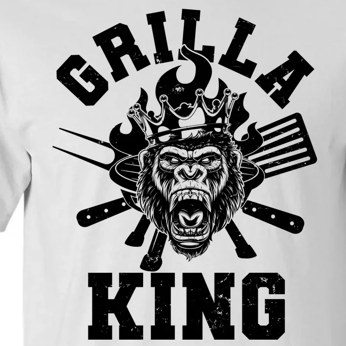 Funny Grilla King Gorilla King Of The Grill Tall T-Shirt