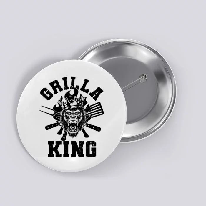 Funny Grilla King Gorilla King Of The Grill Button