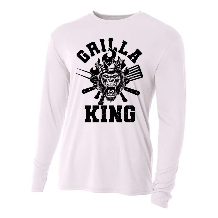 Funny Grilla King Gorilla King Of The Grill Cooling Performance Long Sleeve Crew