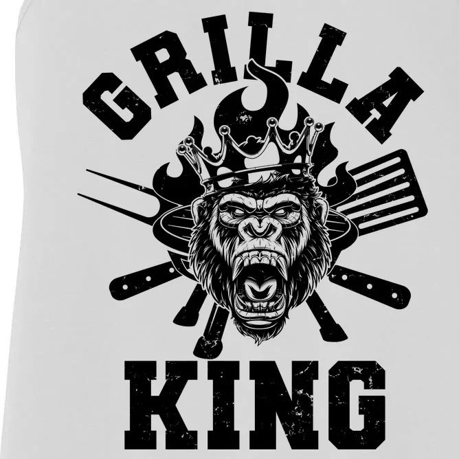 Funny Grilla King Gorilla King Of The Grill Women's Racerback Tank