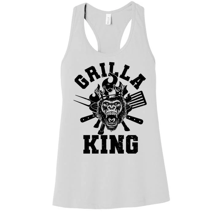 Funny Grilla King Gorilla King Of The Grill Women's Racerback Tank