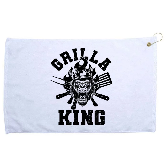 Funny Grilla King Gorilla King Of The Grill Grommeted Golf Towel