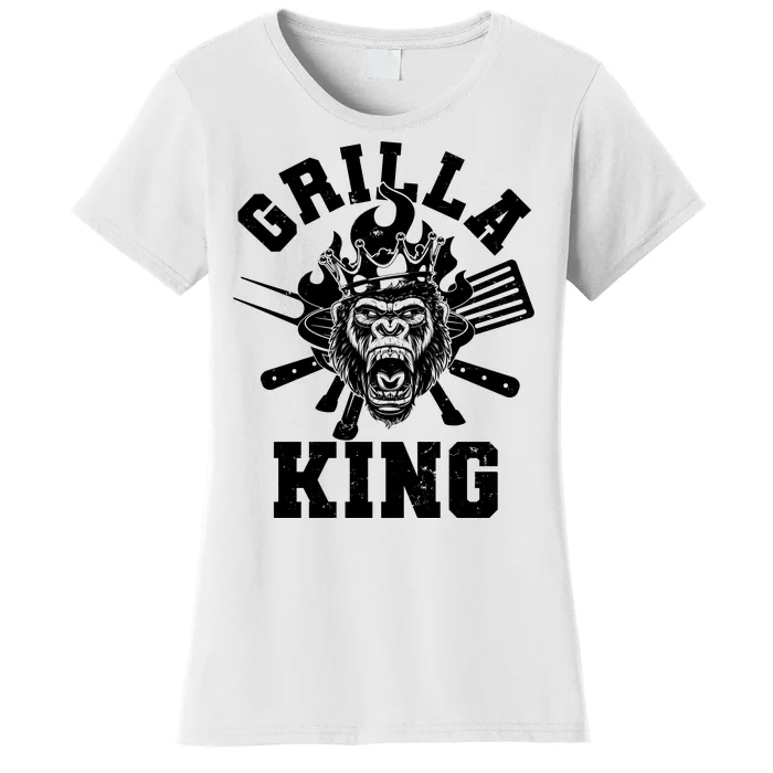 Funny Grilla King Gorilla King Of The Grill Women's T-Shirt