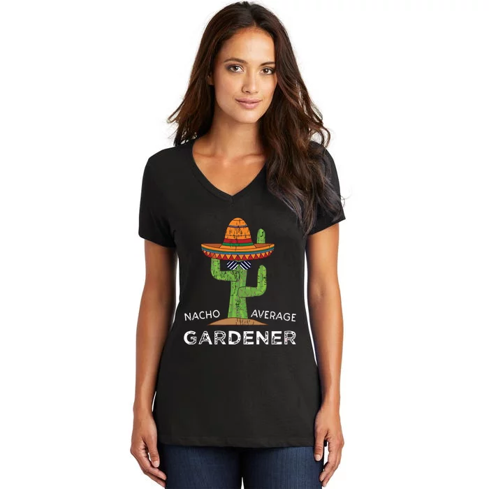 Fun Garden Lover Humor Gardeners Funny Saying Gardening Women's V-Neck T-Shirt