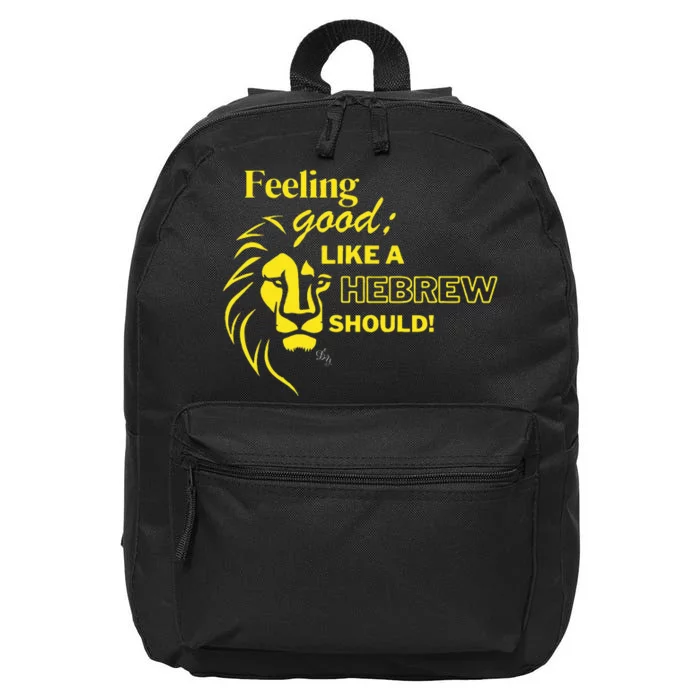 Feeling Good Like A Hebrew Should Lion Yeshua 16 in Basic Backpack