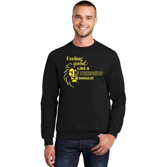 Feeling Good Like A Hebrew Should Lion Yeshua Tall Sweatshirt