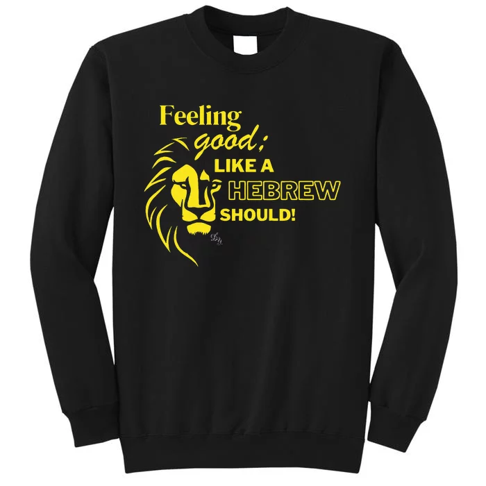 Feeling Good Like A Hebrew Should Lion Yeshua Tall Sweatshirt