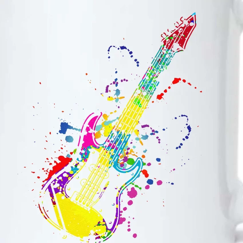 Funny Guitar Lovers Guitarist Musician Band Playing Black Color Changing Mug