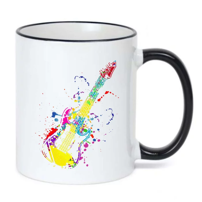 Funny Guitar Lovers Guitarist Musician Band Playing Black Color Changing Mug