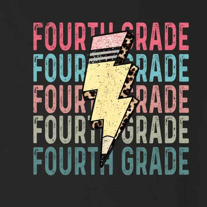 Fourth Grade Lightning Bolt Pencil Retro Teacher Toddler Long Sleeve Shirt