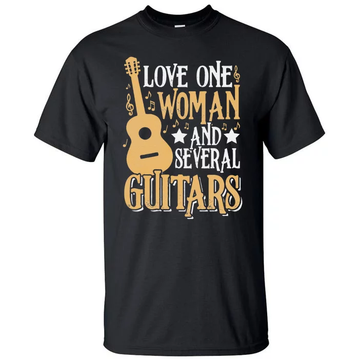 Funny Guitar Lovers Guitarist Musician Band Playing Artist Tall T-Shirt