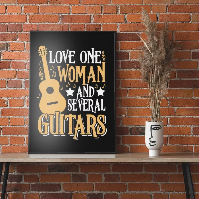 Funny Guitar Lovers Guitarist Musician Band Playing Artist Poster